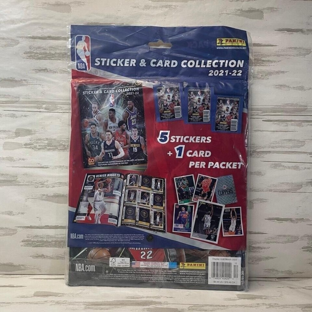 21-22 Panini NBA sticker and card collection starter pack